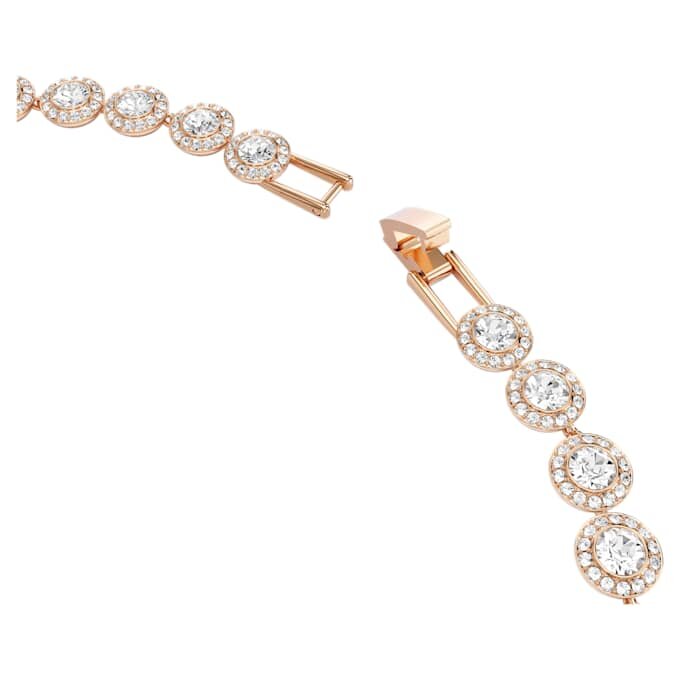 Collar Una Angelic, corte redondo, mediano, blanco, chapado en tono oro rosa Collar Una Angelic, corte redondo, mediano, blanco, chapado en tono oro rosa