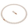 Collar Una Angelic, corte redondo, mediano, blanco, chapado en tono oro rosa Collar Una Angelic, corte redondo, mediano, blanco, chapado en tono oro rosa