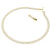 Collar Una Angelic, corte redondo, pequeño, blanco, chapado en tono dorado