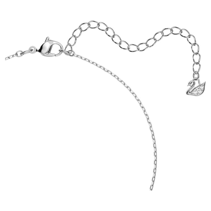 Collar Una, corte redondo, blanco, chapado en rodio Collar Una, corte redondo, blanco, chapado en rodio