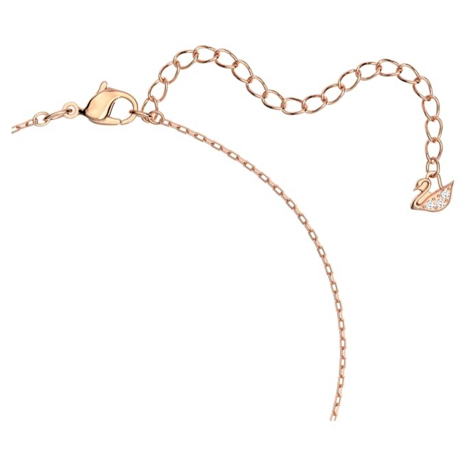 Collar Una, corte redondo, blanco, chapado en tono oro rosa Collar Una, corte redondo, blanco, chapado en tono oro rosa