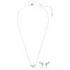 Conjunto Ariana Grande X Swarovski con cortes mixtos, multicolor, chapado en rodio Conjunto Ariana Grande X Swarovski con cortes mixtos, multicolor, chapado en rodio
