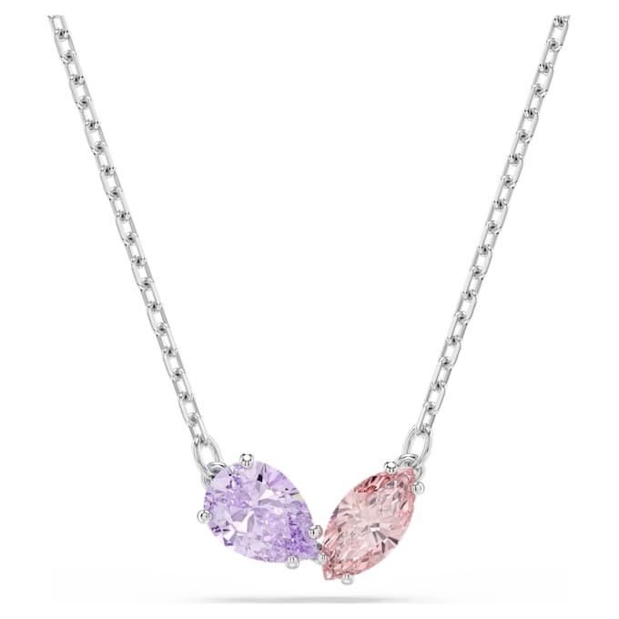 Conjunto Ariana Grande X Swarovski con cortes mixtos, multicolor, chapado en rodio Conjunto Ariana Grande X Swarovski con cortes mixtos, multicolor, chapado en rodio