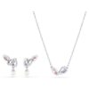Conjunto Ariana Grande X Swarovski con cortes mixtos, multicolor, chapado en rodio Conjunto Ariana Grande X Swarovski con cortes mixtos, multicolor, chapado en rodio