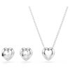 Conjunto Ariana Grande x Swarovski: cortes mixtos, corazón, blanco, chapado en rodio Conjunto Ariana Grande x Swarovski: cortes mixtos, corazón, blanco, chapado en rodio