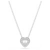 Conjunto Ariana Grande x Swarovski: cortes mixtos, corazón, blanco, chapado en rodio Conjunto Ariana Grande x Swarovski: cortes mixtos, corazón, blanco, chapado en rodio