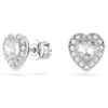 Conjunto Ariana Grande x Swarovski: cortes mixtos, corazón, blanco, chapado en rodio Conjunto Ariana Grande x Swarovski: cortes mixtos, corazón, blanco, chapado en rodio