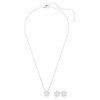 Conjunto Ariana Grande X Swarovski: perla de cristal, corte redondo, flor, blanco, chapado en rodio