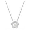 Conjunto Ariana Grande X Swarovski: perla de cristal, corte redondo, flor, blanco, chapado en rodio