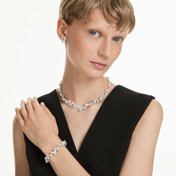 Conjunto Constella de cortes mixtos, blanco, chapado en rodio Conjunto Constella de cortes mixtos, blanco, chapado en rodio