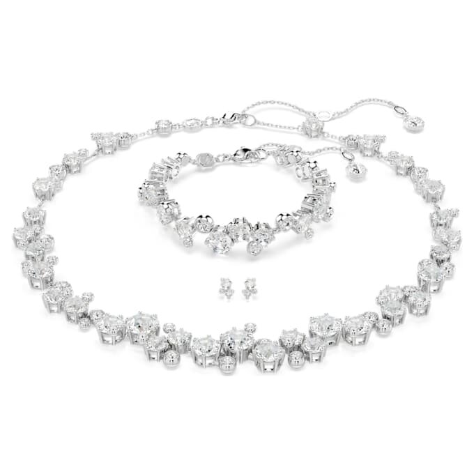 Conjunto Constella de cortes mixtos, blanco, chapado en rodio Conjunto Constella de cortes mixtos, blanco, chapado en rodio