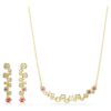 Conjunto Constella de cortes mixtos, multicolor, chapado en tono dorado Conjunto Constella de cortes mixtos, multicolor, chapado en tono dorado