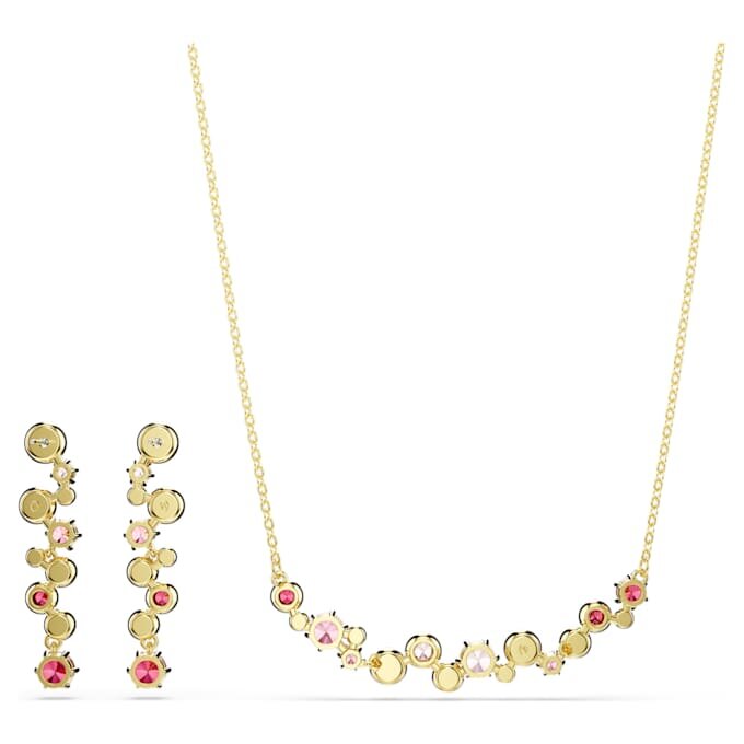 Conjunto Constella de cortes mixtos, multicolor, chapado en tono dorado Conjunto Constella de cortes mixtos, multicolor, chapado en tono dorado