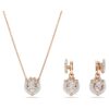 Conjunto de dragón y fénix: Garra de dragón, blanco, chapado en tono oro rosa Conjunto de dragón y fénix: Garra de dragón, blanco, chapado en tono oro rosa