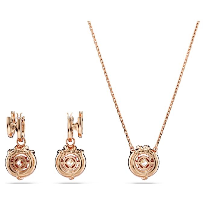 Conjunto de dragón y fénix: Garra de dragón, blanco, chapado en tono oro rosa Conjunto de dragón y fénix: Garra de dragón, blanco, chapado en tono oro rosa