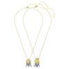 Conjunto de Minions James y Henry con pavé, multicolor, chapado en tono dorado Conjunto de Minions James y Henry con pavé, multicolor, chapado en tono dorado