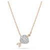 Conjunto Idyllia con cortes mixtos, corazón con flecha, chapado en tono oro blanco y rosa