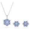 Conjunto «Magic Set» Copo de nieve, azul, chapado en rodio Conjunto «Magic Set» Copo de nieve, azul, chapado en rodio