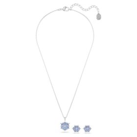 Conjunto «Magic Set» Copo de nieve, azul, chapado en rodio