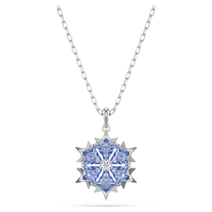 Conjunto «Magic Set» Copo de nieve, azul, chapado en rodio Conjunto «Magic Set» Copo de nieve, azul, chapado en rodio