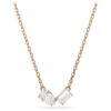 Conjunto Mesmera: corte en pera, corte octogonal, blanco, chapado en tono oro rosa Conjunto Mesmera: corte en pera, corte octogonal, blanco, chapado en tono oro rosa
