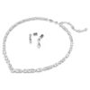 Conjunto Mesmera de cortes mixtos, blanco, chapado en rodio