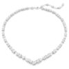 Conjunto Mesmera de cortes mixtos, blanco, chapado en rodio