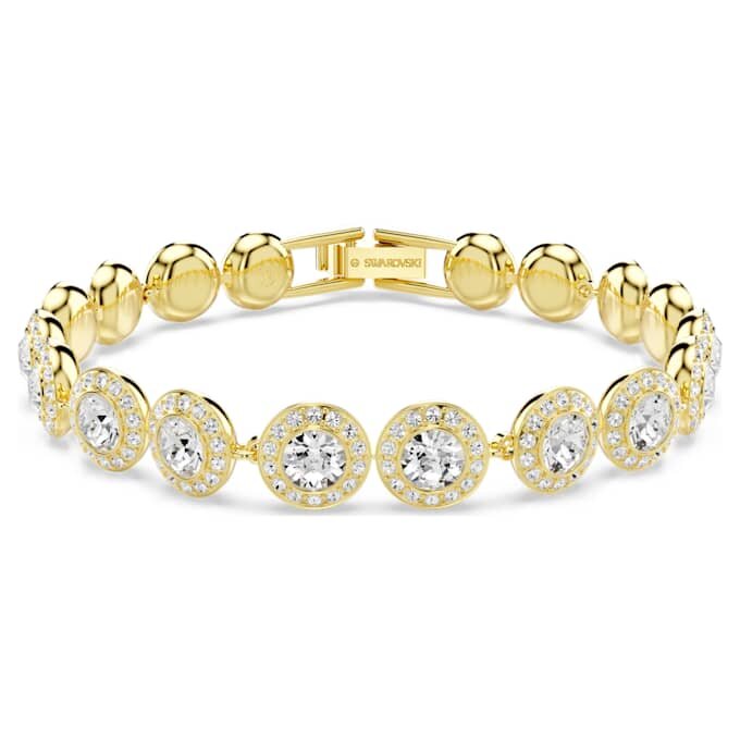 Conjunto «Una Angelic» (3 piezas), corte redondo, blanco, chapado en tono dorado Conjunto «Una Angelic» (3 piezas), corte redondo, blanco, chapado en tono dorado