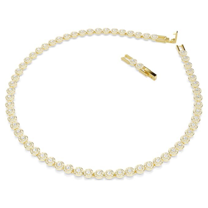 Conjunto Una Angelic, corte redondo, blanco, chapado en tono dorado Conjunto Una Angelic, corte redondo, blanco, chapado en tono dorado