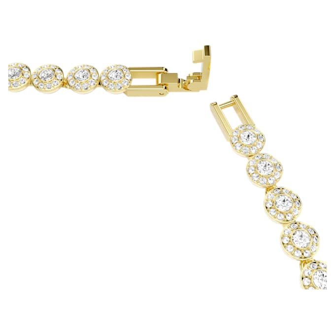 Conjunto Una Angelic, corte redondo, blanco, chapado en tono dorado Conjunto Una Angelic, corte redondo, blanco, chapado en tono dorado