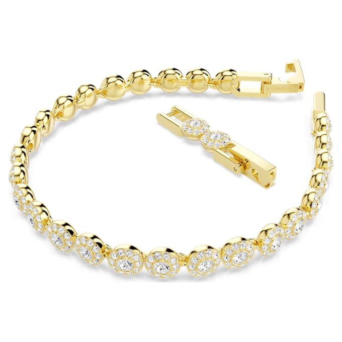 Conjunto Una Angelic, corte redondo, blanco, chapado en tono dorado Conjunto Una Angelic, corte redondo, blanco, chapado en tono dorado