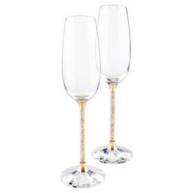 Copas de champán Crystalline en tono dorado (juego de 2)