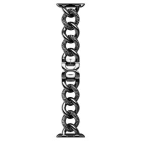 Correa de cadena para Apple Watch® de 40 mm y 41 mm, negra, acabado negro