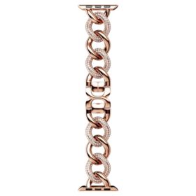 Correa de cadena para Apple Watch® de 40 mm y 41 mm, tono oro rosa, acabado en tono oro rosa