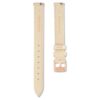 Correa de reloj de 12 mm (0.47″) de ancho, de cuero, color beige, con acabado en tono oro rosa Correa de reloj de 12 mm (0.47″) de ancho, de cuero, color beige, con acabado en tono oro rosa