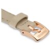Correa de reloj de 12 mm (0.47″) de ancho, de cuero, color beige, con acabado en tono oro rosa Correa de reloj de 12 mm (0.47″) de ancho, de cuero, color beige, con acabado en tono oro rosa