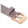 Correa de reloj de 13 mm (0,51″) de ancho, de cuero, gris, con acabado en tono oro rosa Correa de reloj de 13 mm (0,51″) de ancho, de cuero, gris, con acabado en tono oro rosa