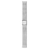 Correa de reloj de 13 mm (0,51″) de ancho, metal, tono plateado, acero inoxidable