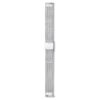 Correa de reloj de 13 mm (0,51″) de ancho, metal, tono plateado, acero inoxidable
