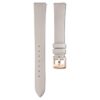 Correa de reloj de 14 mm (0.55″) de ancho, de cuero, gris, con acabado tono oro rosa Correa de reloj de 14 mm (0.55″) de ancho, de cuero, gris, con acabado tono oro rosa
