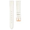 Correa de reloj de 16 mm (0.63″) de ancho, correa de cuero, blanca Correa de reloj de 16 mm (0.63″) de ancho, correa de cuero, blanca