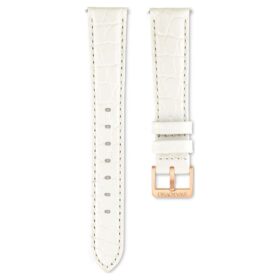 Correa de reloj de 16 mm (0.63″) de ancho, correa de cuero, blanca Correa de reloj de 16 mm (0.63″) de ancho, correa de cuero, blanca