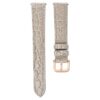 Correa de reloj de 16 mm (0,63″) de ancho, de cuero con costuras, color beige, acabado tono oro rosa Correa de reloj de 16 mm (0,63″) de ancho, de cuero con costuras, color beige, acabado tono oro rosa