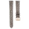 Correa de reloj de 16 mm (0,63″) de ancho, de cuero con costuras, gris Correa de reloj de 16 mm (0,63″) de ancho, de cuero con costuras, gris
