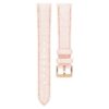 Correa de reloj de 16 mm (0,63″) de ancho, de cuero con costuras, rosa, acabado tono oro rosa Correa de reloj de 16 mm (0,63″) de ancho, de cuero con costuras, rosa, acabado tono oro rosa