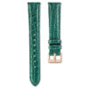 Correa de reloj de 16 mm (0.63″) de ancho, de cuero con costuras, verde Correa de reloj de 16 mm (0.63″) de ancho, de cuero con costuras, verde