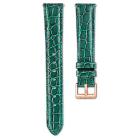 Correa de reloj de 16 mm (0.63″) de ancho, de cuero con costuras, verde Correa de reloj de 16 mm (0.63″) de ancho, de cuero con costuras, verde