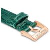 Correa de reloj de 16 mm (0.63″) de ancho, de cuero con costuras, verde Correa de reloj de 16 mm (0.63″) de ancho, de cuero con costuras, verde