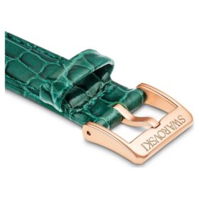 Correa de reloj de 16 mm (0.63″) de ancho, de cuero con costuras, verde Correa de reloj de 16 mm (0.63″) de ancho, de cuero con costuras, verde