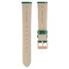 Correa de reloj de 16 mm (0.63″) de ancho, de cuero con costuras, verde Correa de reloj de 16 mm (0.63″) de ancho, de cuero con costuras, verde